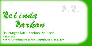 melinda markon business card